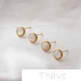 14K Gold-Plated Shell Earrings, DIY Hand-Made Material Accessories