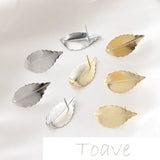 14K Gold-Plated Copper Forest Leaf Earrings DIY Hand-Made Material