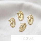 14K Gold-Plated Oval Angel Cupid DIY Pendant Earring Necklace