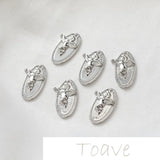 14K Gold-Plated Oval Angel Cupid DIY Pendant Earring Necklace