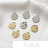 14K Gold-Plated Smiley Face Pendant for DIY Jewelry Making