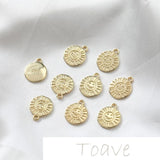 14K Gold-Plated Smiley Face Pendant for DIY Jewelry Making