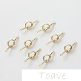14K Gold-Plated Double Hanging Knotted Peach Heart DIY Earrings Material
