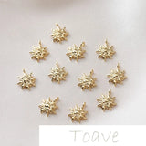 14K Gold-Plated Sun Pendant Earrings Line Material DIY Accessories