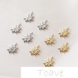 14K Gold-Plated Sun Pendant Earrings Line Material DIY Accessories