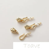 14K Plating Love O+T Buckle Link DIY Beaded Bracelet Necklace