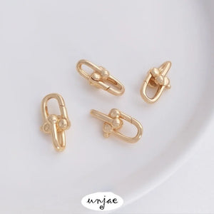 14K U-Shaped Spring Buckle Chain End Connecting Buckle DIY Accessories