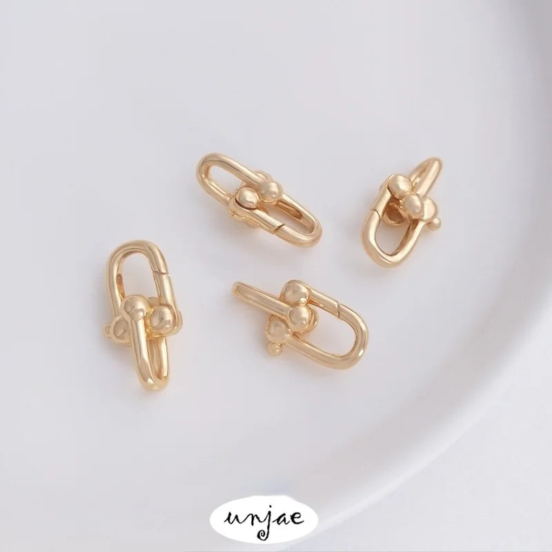 14K U-Shaped Spring Buckle Chain End Connecting Buckle DIY Accessories