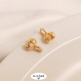 14K Bud-Shaped Bag Buckle for DIY Bracelet Necklace Jewelry