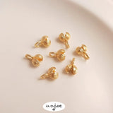 14K Bud-Shaped Bag Buckle for DIY Bracelet Necklace Jewelry