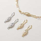 14K Retro Horse Eye Pearl DIY Necklace Bracelet Link Buckle