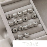 14K Cylinder Pleated Bead Partition DIY Jewelry Base Material