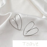 14K Matte Peach Heart Earrings DIY Love Accessories