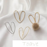 14K Matte Peach Heart Earrings DIY Love Accessories
