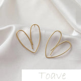 14K Matte Peach Heart Earrings DIY Love Accessories