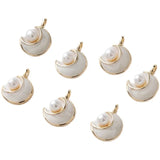 14K Moon Sticky Pearl Pendant DIY Earrings Necklace Material