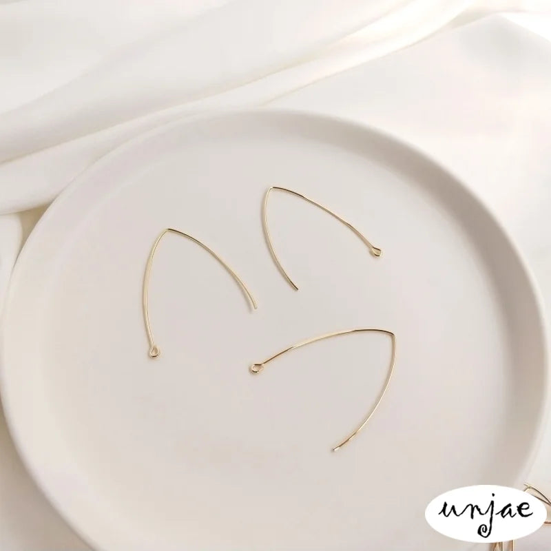 14K Light Copper-Clad V Ear Hook DIY Earrings Accessories