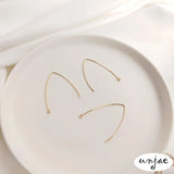 14K Light Copper-Clad V Ear Hook DIY Earrings Accessories