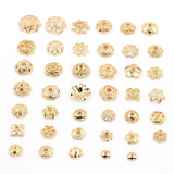 14K Pack Hollowed Flower Receptions DIY String Septum Flower Cap Beaded Material