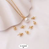 14K Pearl Support Sheep Eye Nail Bead Cap DIY Pendant Accessories