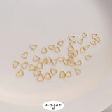 14K Color-Preserving Triangle Clip Buckle Ring DIY Jewelry