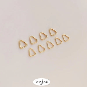 14K Color-Preserving Triangle Clip Buckle Ring DIY Jewelry