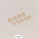 14K Color-Preserving Triangle Clip Buckle Ring DIY Jewelry