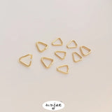 14K Color-Preserving Triangle Clip Buckle Ring DIY Jewelry