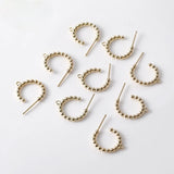 14K Copper Plated C-Type Doudou Earrings DIY Accessories