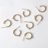 14K Copper Plated C-Type Doudou Earrings DIY Accessories