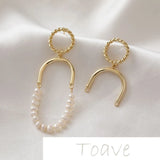 14K Arched Hemp Wreath Earrings DIY Beaded Accessory 2PCS