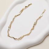 14K Plated Color-Preserving Double Hanging Buckle DIY Necklace Bracelet