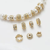 14K Diamond-Encrusted Beads DIY Necklace Bracelet Material