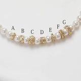 14K Diamond-Encrusted Beads DIY Necklace Bracelet Material