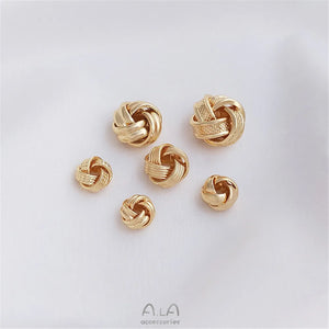 14K Plated Filled Wool Ball DIY String Bracelet Set