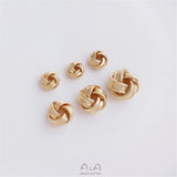 14K Plated Filled Wool Ball DIY String Bracelet Set