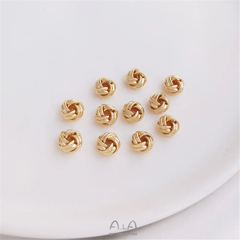 14K Plated Filled Wool Ball DIY String Bracelet Set