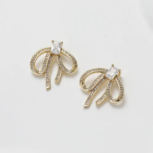 14K Plated Bow Necklace DIY Material Accessories