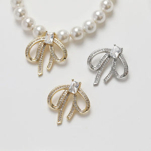 14K Plated Bow Necklace DIY Material Accessories
