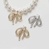 14K Plated Bow Necklace DIY Material Accessories