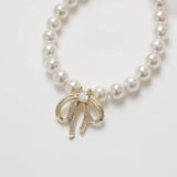14K Plated Bow Necklace DIY Material Accessories