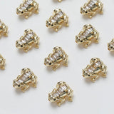 14K Gold Plated Frog Diamond Beads DIY Necklace Bracelet