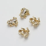 14K Gold Plated Frog Diamond Beads DIY Necklace Bracelet