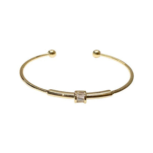 14K Zircon Cuff Bracelet Wedding Party Girl's Jewelry