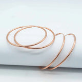 14K Rose Hoop Earrings Purple Punk Glamour Party Jewelry for Women