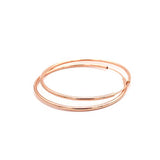 14K Rose Hoop Earrings Purple Punk Glamour Party Jewelry for Women