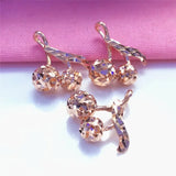 14K Rose Sparkling Cherries Necklace for Women - Fresh and Charming Pendant