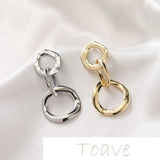 Irregular Round Earrings with Silver Needle - DIY and Versatile