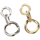 Irregular Round Earrings with Silver Needle - DIY and Versatile
