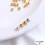 14K18K Round Positioning Beads Snap Buckle for DIY Silver Bracelet Necklace